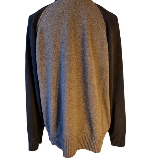 Gap Lightweight Black/Gray Raglan Pullover Sweater Y2K casual Size Large - Picture 3 of 9